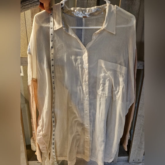 Free people pastel rainbow button down - Picture 14 of 16